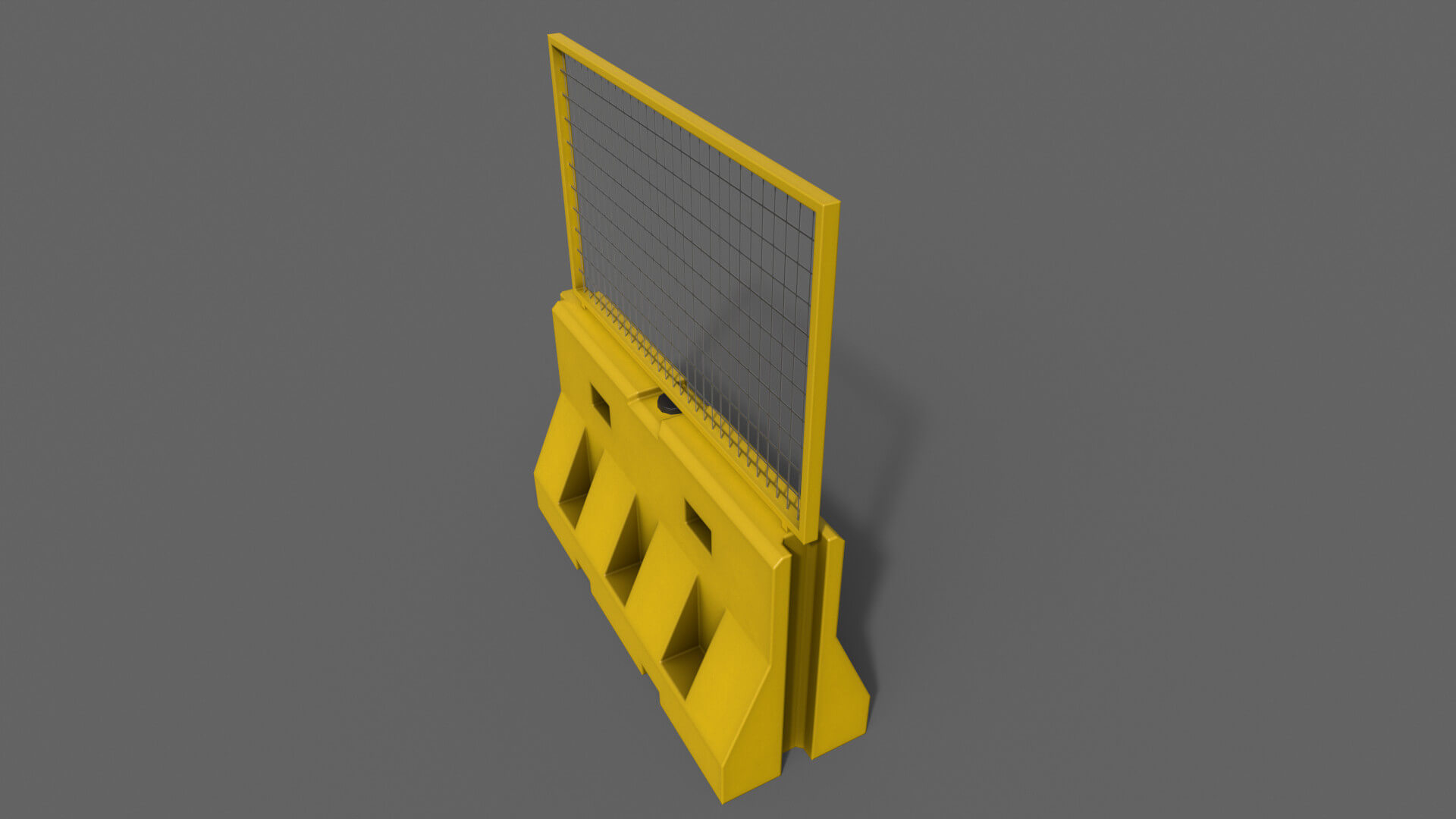 Traffic Barrier Yellow 3D Model by DaikLord