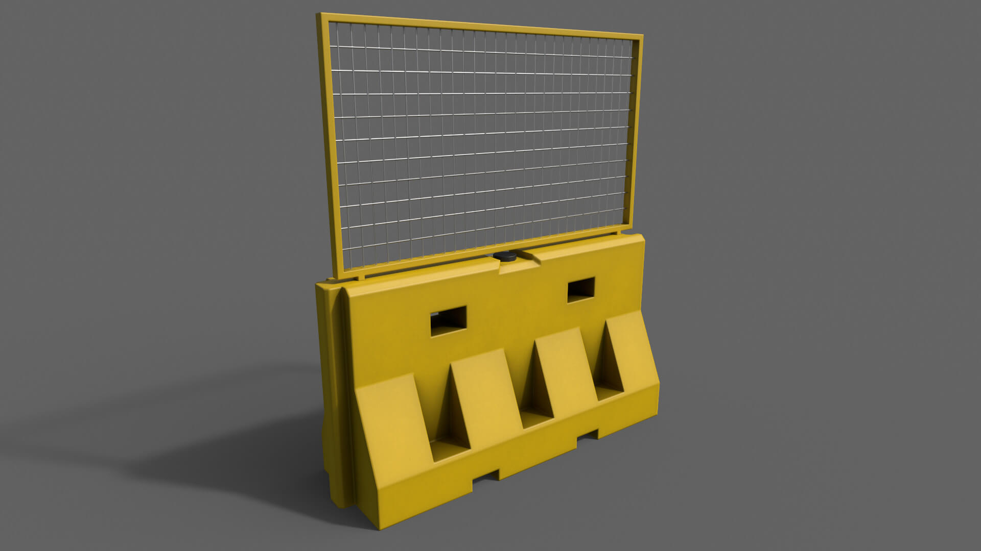 Traffic Barrier Yellow 3D Model by DaikLord
