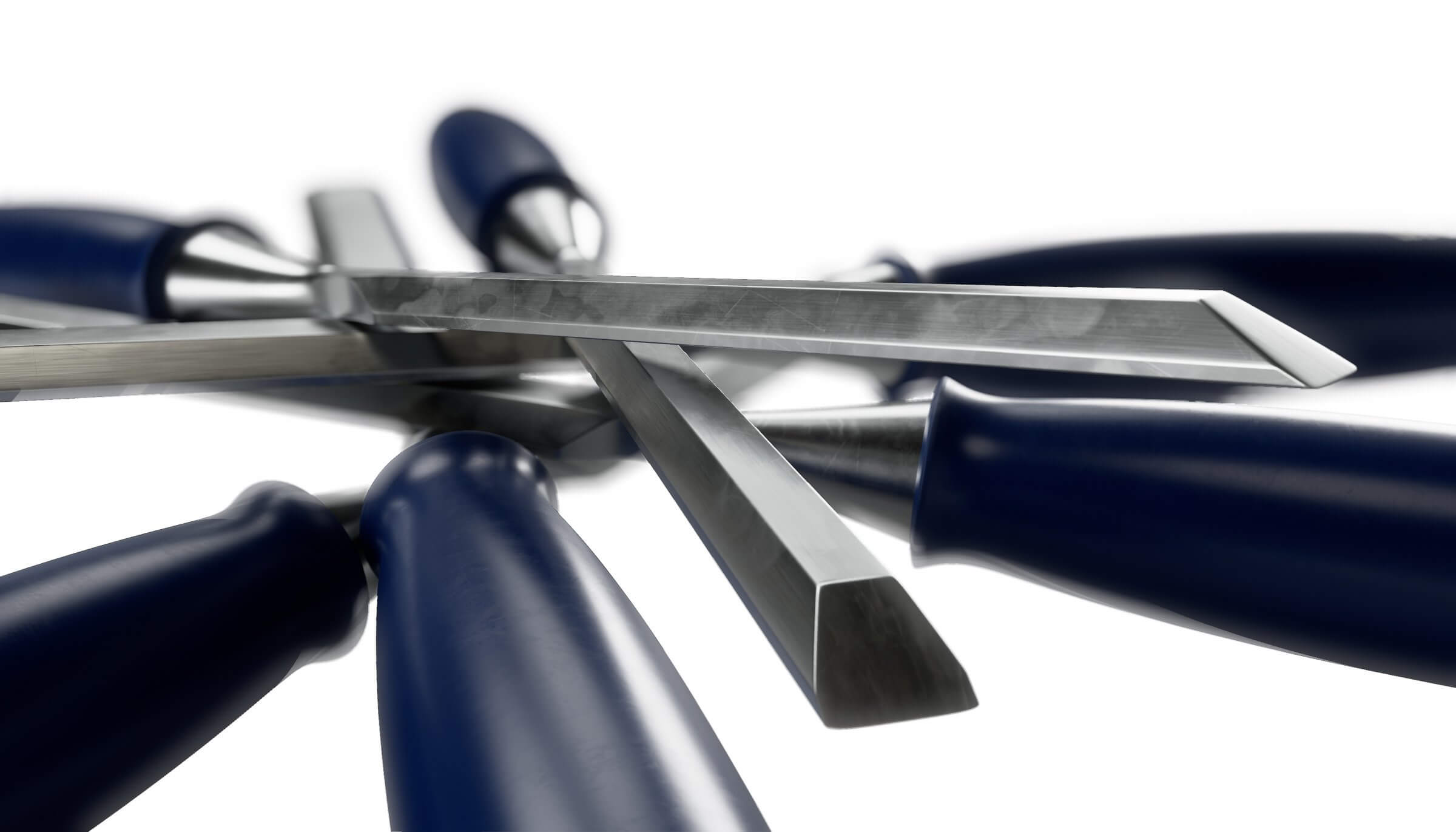 Straight Chisels Set 3D Model by DamnBrush