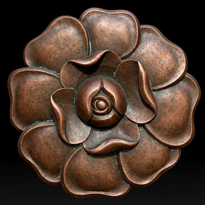 Classic Floral Rosette Ornament 3D Model
