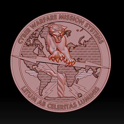 Cyber Warfare Mission Systems Emblem - 3D Model by Dang nhat Tan