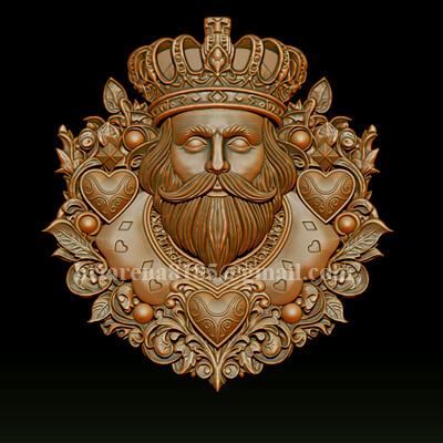 Heart King Playing Card Pendant