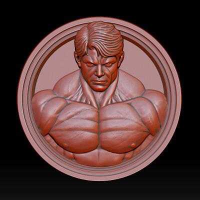 Male Bodybuilder Bas Relief