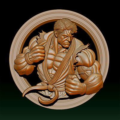 Mighty Hero 2.5D Relief Model for CNC and 3D Printing