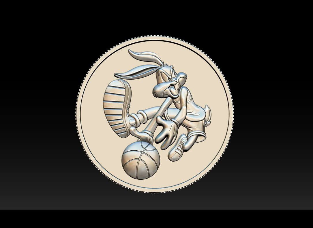 Basketball Bunny Coin - 3D Print Model by Dang nhat Tan