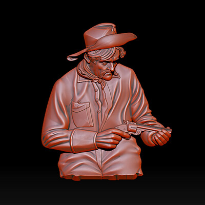 Wild West Cowboy 3D Relief