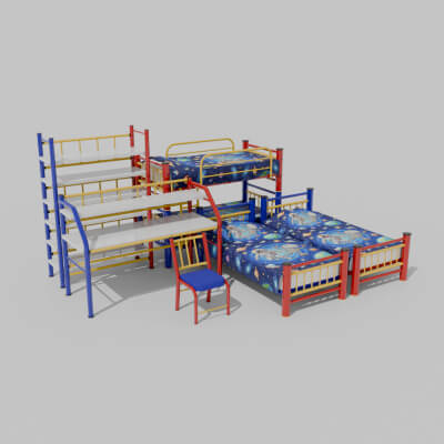 Retro Furniture 90s Vintage Style Complete Pack