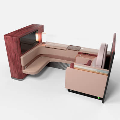 Realistic Luxury Airplane Seat by Daniu3d