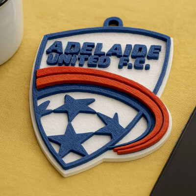 A-League Adelaide United Keychain Badge Color Printable