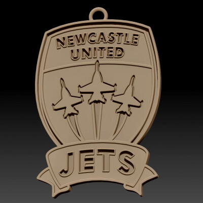 A-League newcastle jets keychain badge color printable