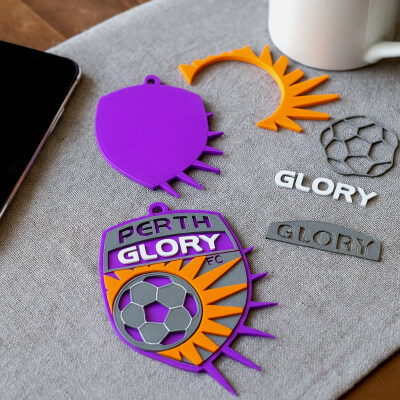 A-League Perth Glory FC Keychain Badge Color Printable