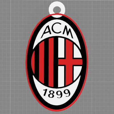 AC Milan Keychan Printable and Renderable