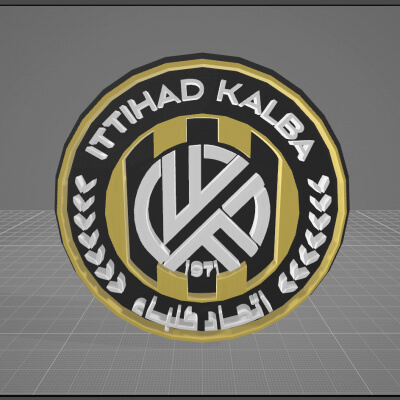 Al Ittihad Kalba Scc Logo Keychan Printable and Renderable