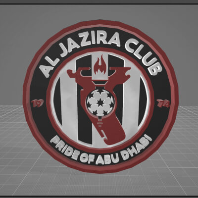 Al Jazira Club Logo Keychan Printable and Renderable