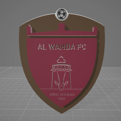 Al Wahda FC Logo Keychan Printable and Renderable