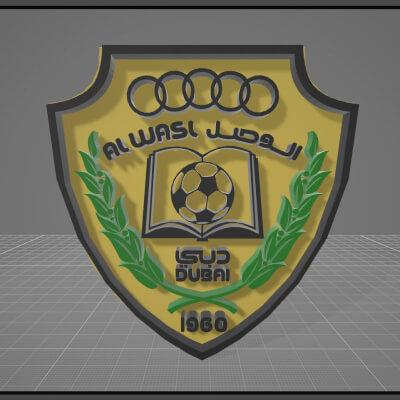 Al Wasl SC Logo Keychan Printable and Renderable