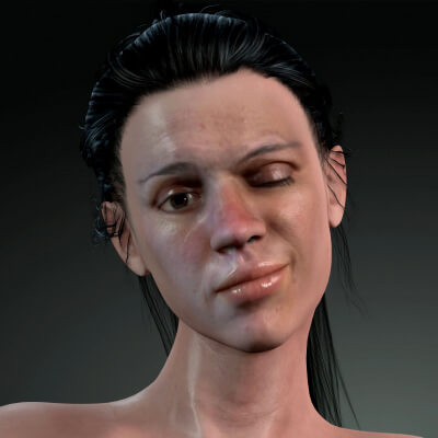 Argentinian Woman PBR Rigged and Animated