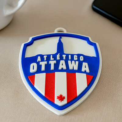 Atl&eacutetico Ottawa FC Keychain Badge Color Printable and