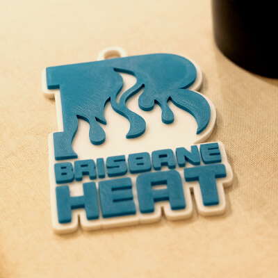 BBL Brisbane Heat Badge Color Printable and Renderable
