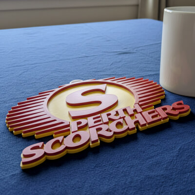 BBL Perth Scorchers Badge Color Printable And Renderable