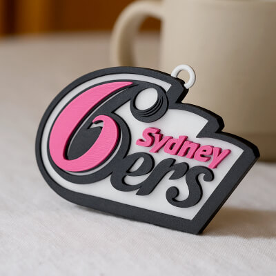 BBL Sydney Sixers Badge Color Printable and Renderable