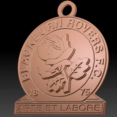 Blackburn Rovers FC Keychan Logo Printable and Renderable