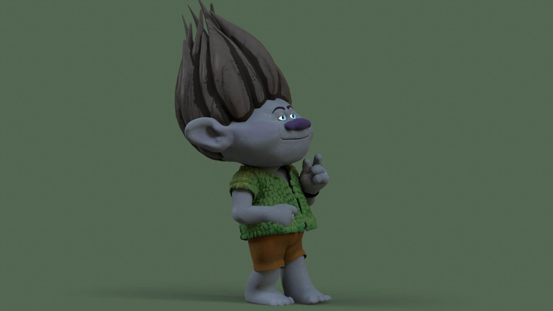 Branch Fan Art From Trolls - 3D Model by danyelon