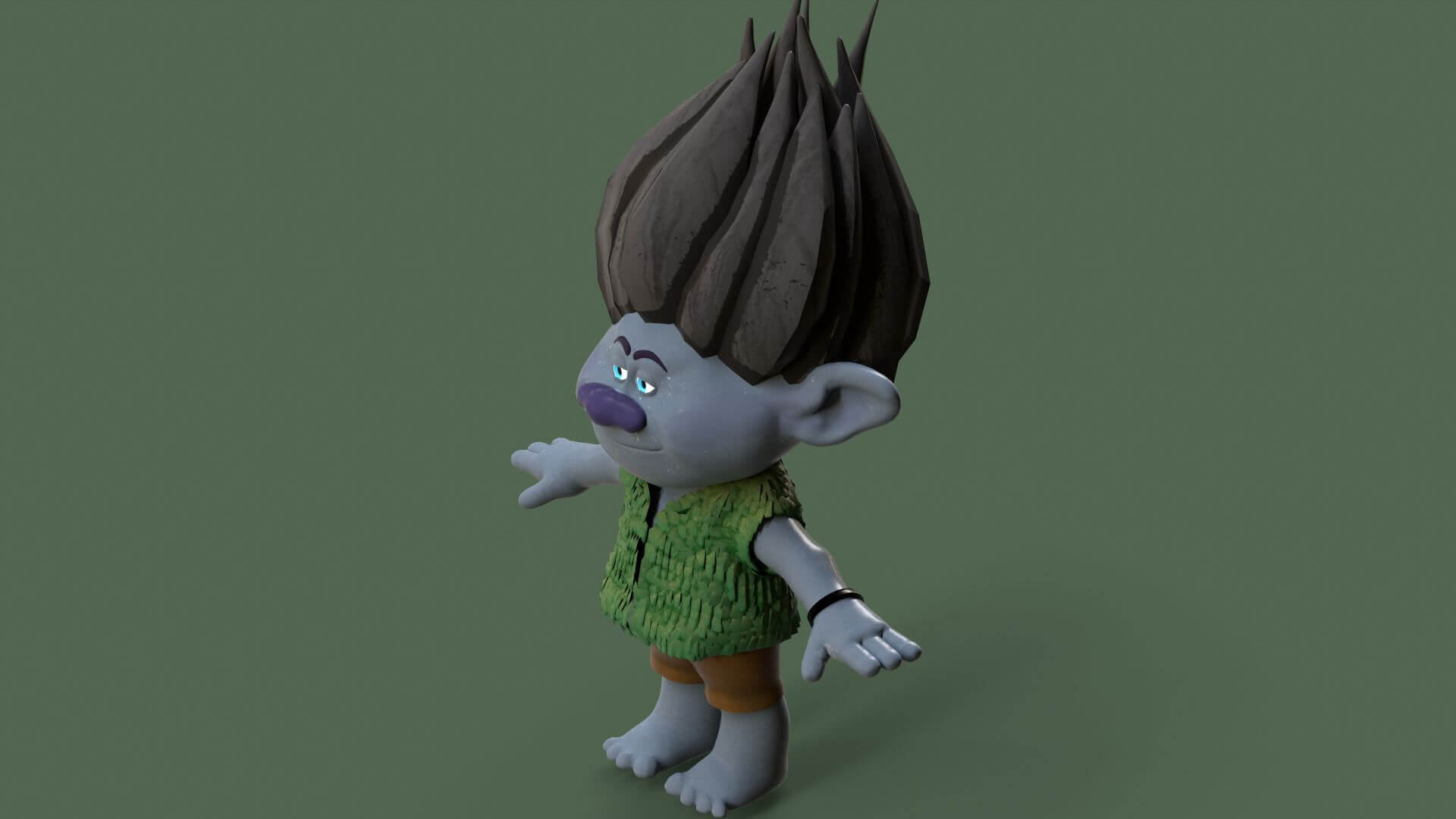Branch Fan Art From Trolls - 3D Model by danyelon