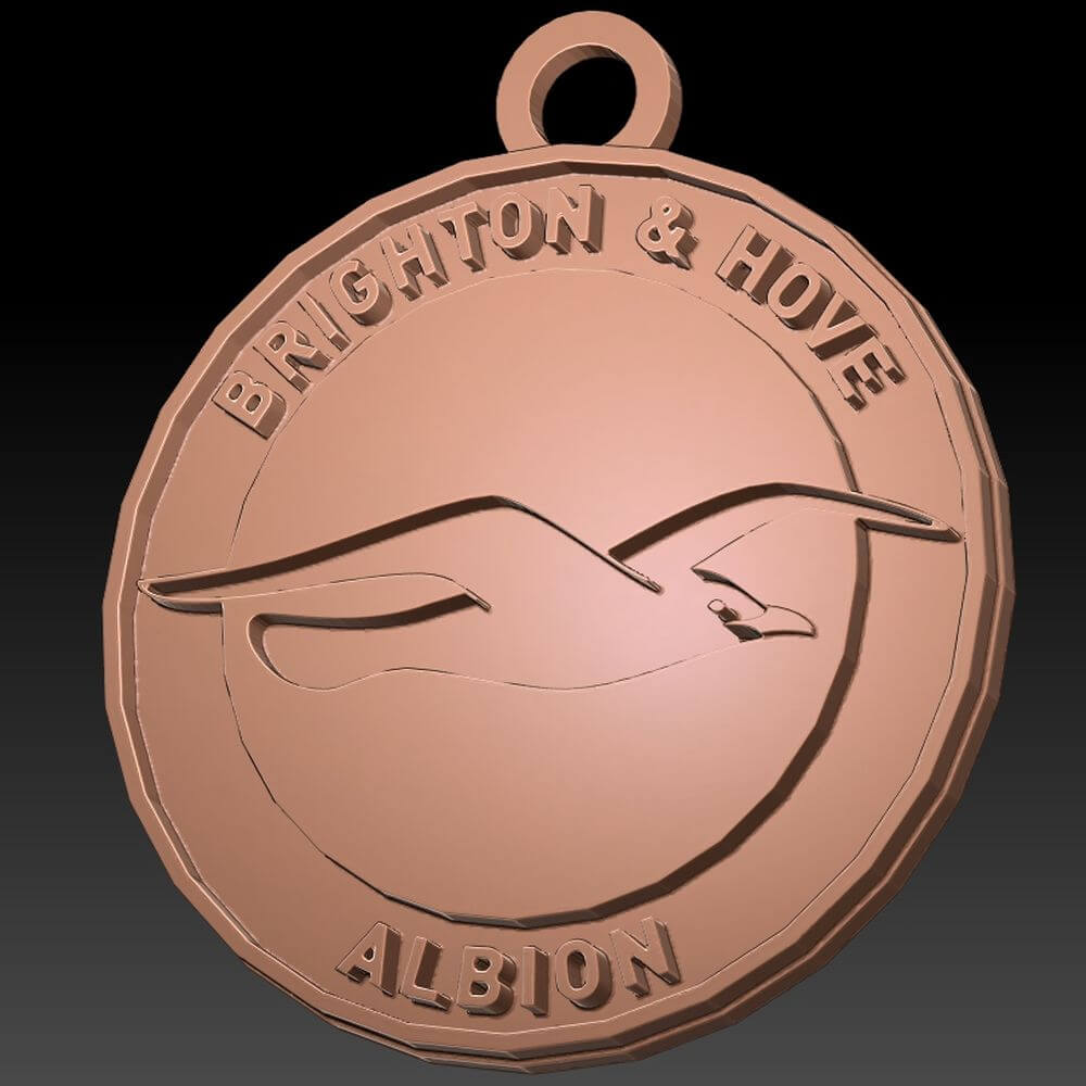 Brighton &amp; Hove Albion Keychan Logo Printable and Render - 3D Print ...