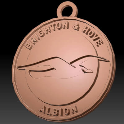 Brighton &amp Hove Albion Keychan Logo Printable and Render