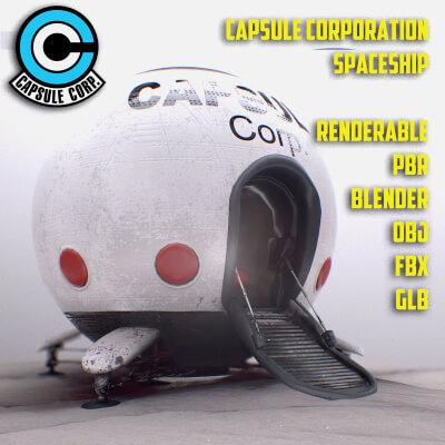 Capsule Corporation Spaceship Renderable