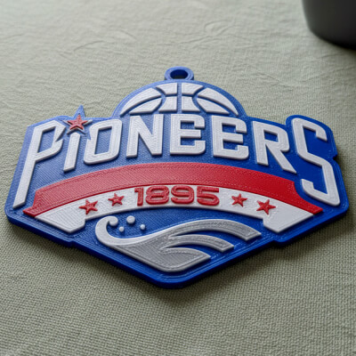 CBA Tianjin Pioneers Keychain Badge Color Printable