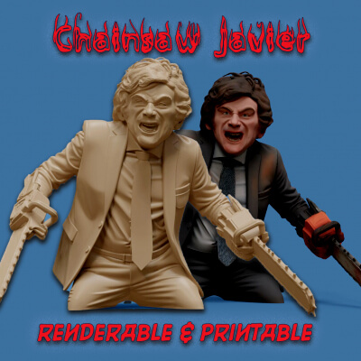 Chainsaw Javier Printable and Renderable