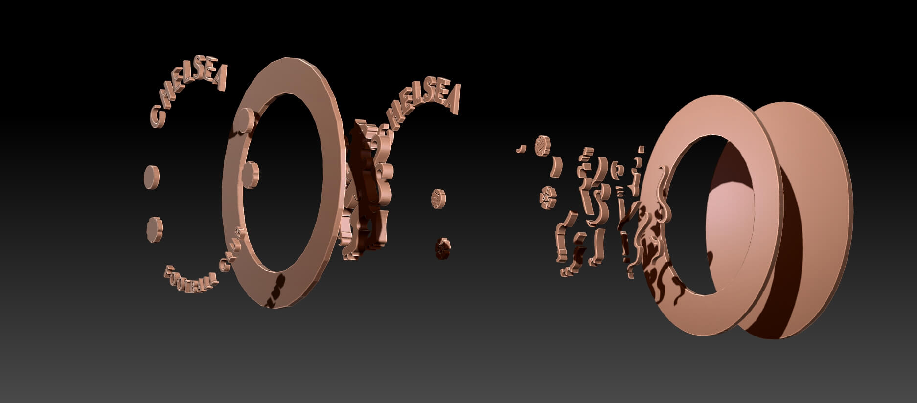 Chelsea FC Keychan Logo Printable and Renderable - 3D Model by danyelon