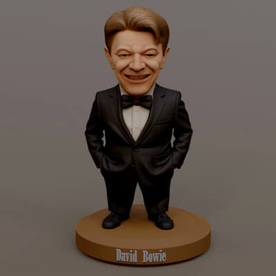 David Bowie Blackstar Chibi Fan Art Figure and Keychain