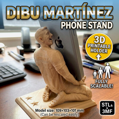 Dibu Mart&iacutenez Phone Stand &ndash 3D Printable Holder
