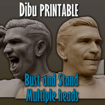 Dibu Mart&iacutenez Bust and Stand Printable
