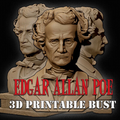 Edgar Allan Poe Printable Bust