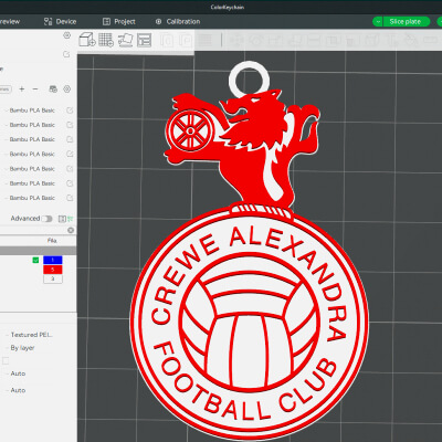 EFL League Two Crewe Alexandra Keychain Badge Color Printabl