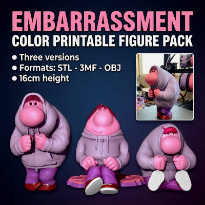 Embarrassment Color Printable Figure Pack