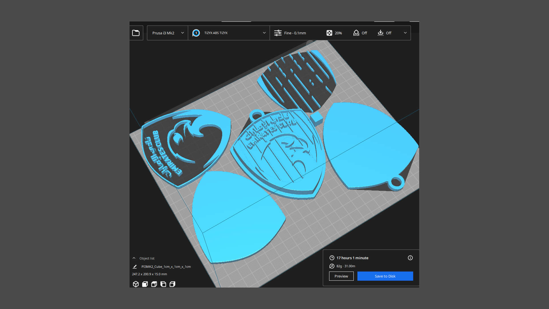 Emirates Logo Keychan Shield Printable and Renderable - 3D Print Model ...