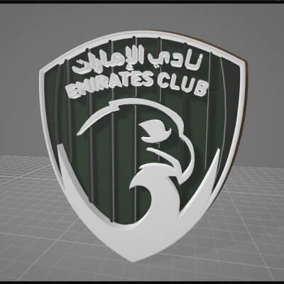 Emirates Logo Keychan Shield Printable and Renderable