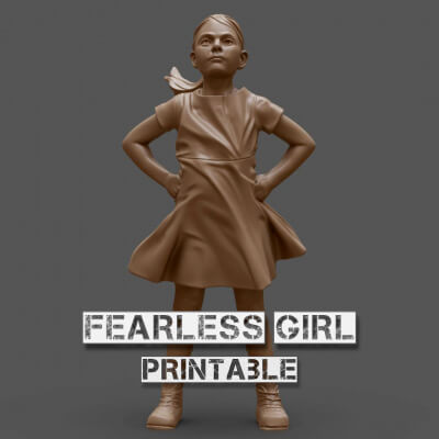 Fearless Girl Printable and Renderable