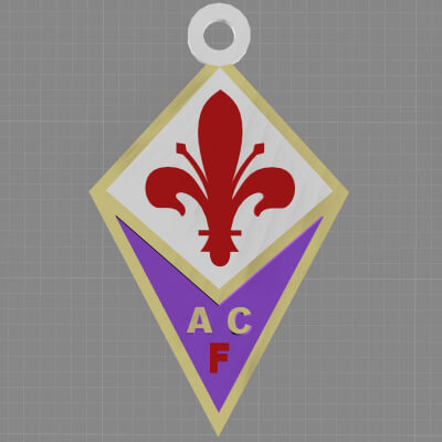 Fiorentina Keychan Logo Printable and Renderable