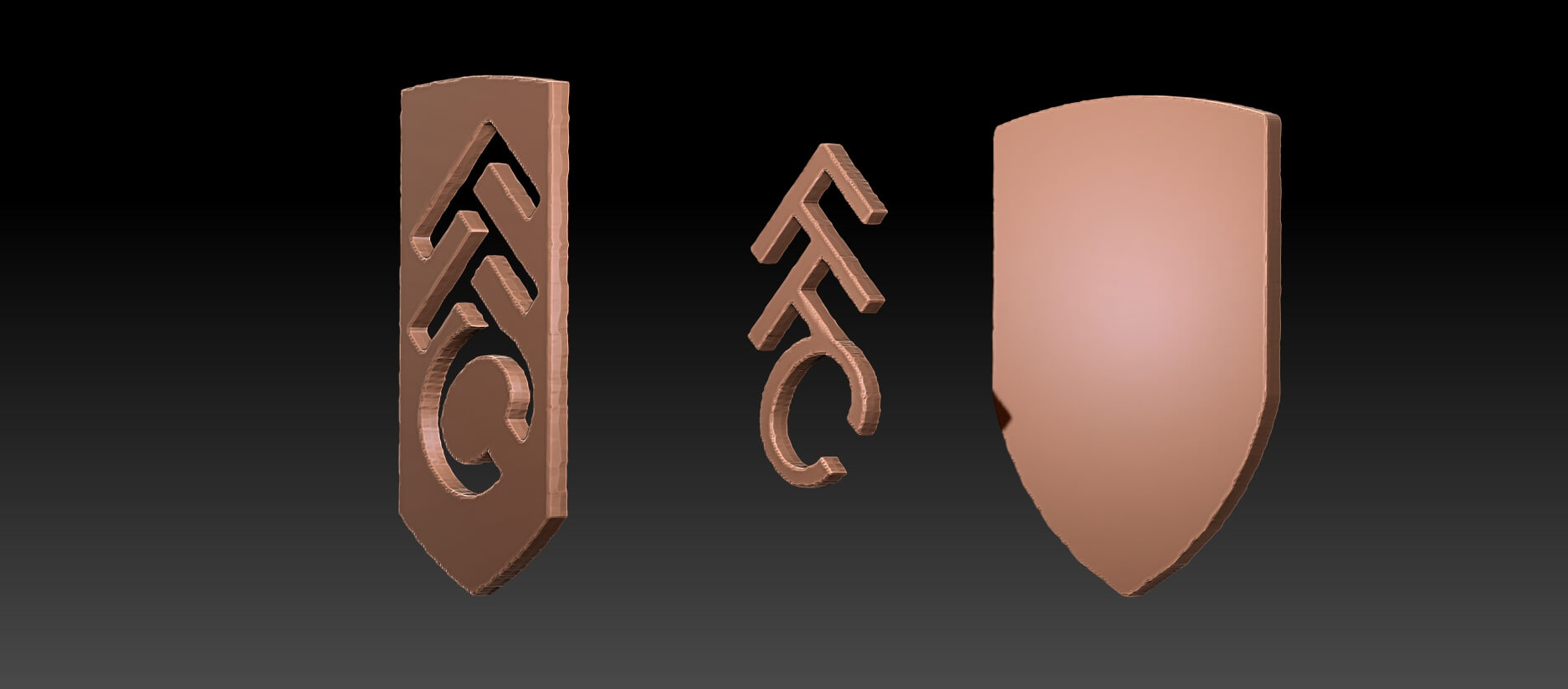 Fulham FC Keychan Logo Printable and Renderable - 3D Print Model by ...