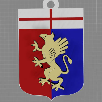 Genoa Keychan Logo Printable and Renderable