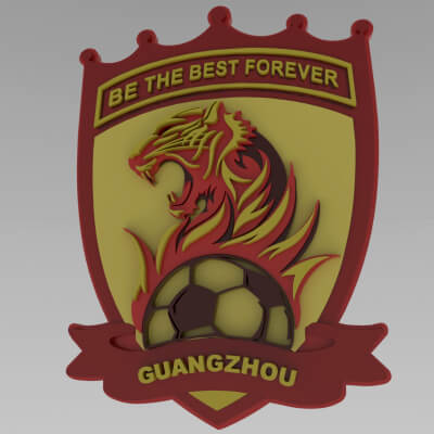Guangzhou Evergrande F.c Logo Team Printable and PBR