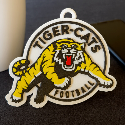 Hamilton Tiger-Cats Keychain Badge Color Printable
