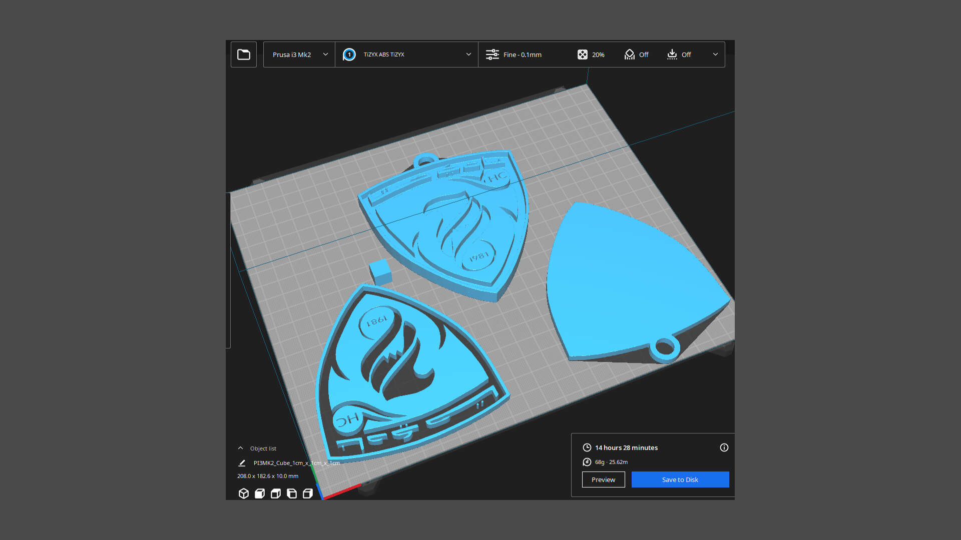 Hatta Logo Keychan Shield Printable and Renderable - 3D Print Model by ...