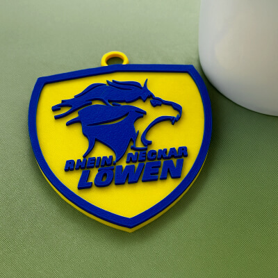 HBL Rhein-Neckar Löw Keychain Badge Color Printable